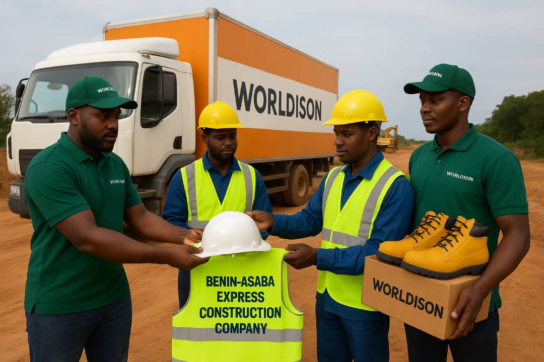 🦺 Worldison International Delivers High-Quality PPE to Benin–Asaba Express Construction Company